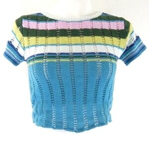 Urban Outfitters Crochet Striped Crop Top